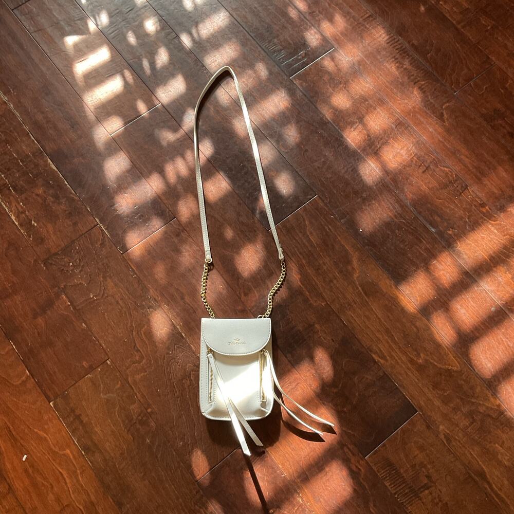 Juicy Couture White Crossbody Purse w/ Gold Chain Accents